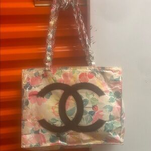 Chanel Floral Chain Handle Bag